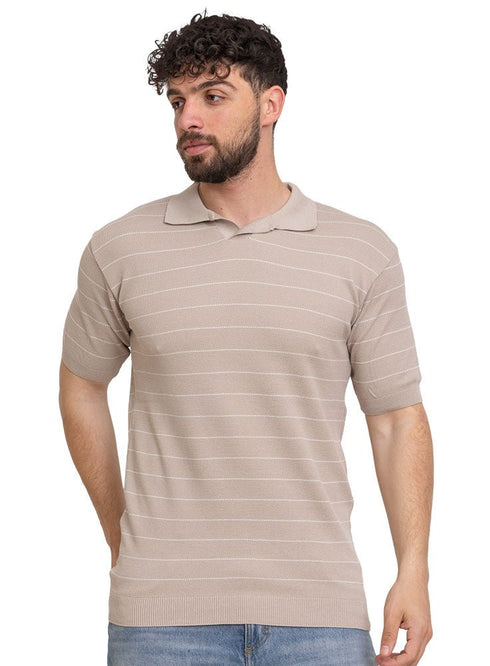 Latte Design 1168Knit Polo Neck S - T-Shirt - Khotwh