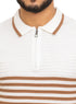Latte Design 7513Knit Polo Neck S - Zipper - T-Shirt - Khotwh