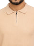 Latte Design 7527Knit Polo Neck Zipper - T-Shirt - Khotwh