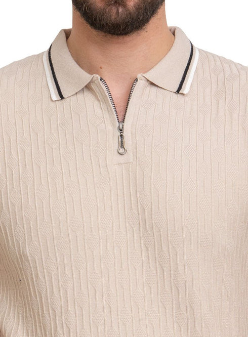 Latte Design 7528Knit Polo Neck S - T-Shirt - Khotwh