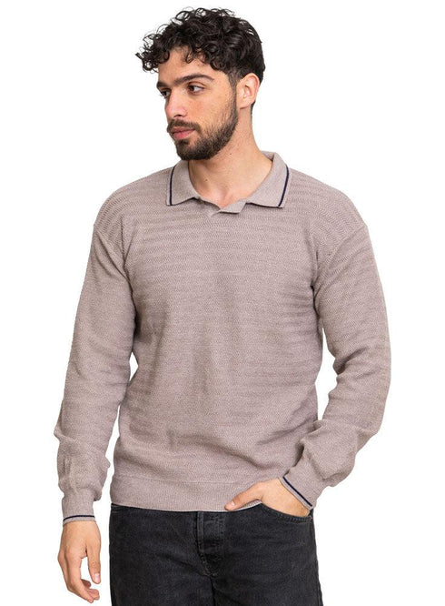 Latte F - Z - Polo Neck Pullover - Khotwh