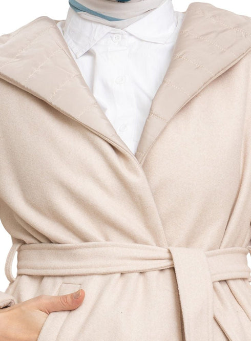 Latte Feather Double Face Jacket - Khotwh