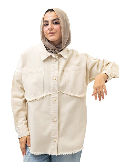Latte Gabardine Jacket 5 - Khotwh