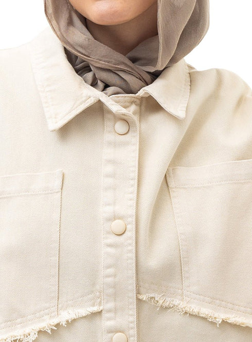 Latte Gabardine Jacket 5 - Khotwh