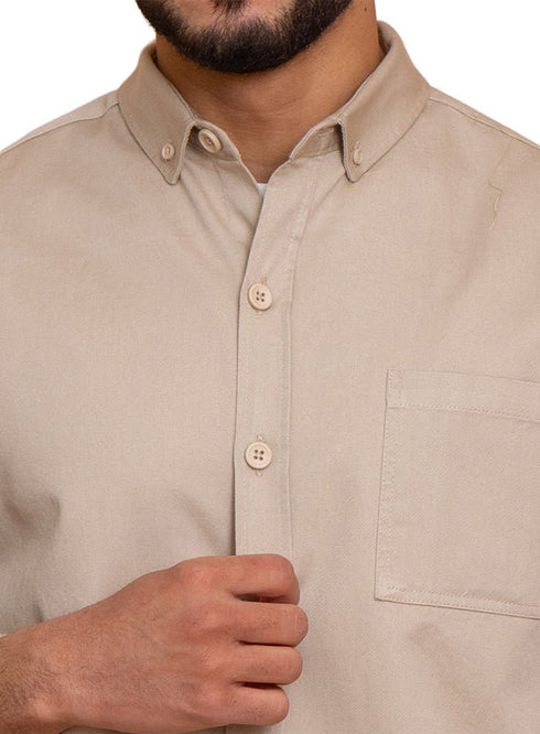 Latte Gabardine Shirt - Khotwh