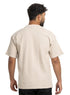 Latte Jacquard - Over Size Round T-Shirt - Khotwh