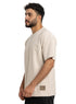 Latte Jacquard - Over Size Round T-Shirt - Khotwh