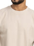 Latte Jacquard - Over Size Round T-Shirt - Khotwh