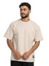 Latte Jacquard - Over Size Round T-Shirt - Khotwh