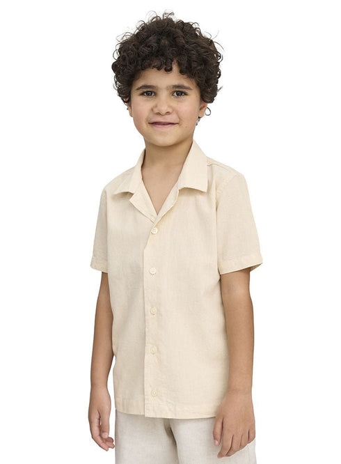 Latte Kids Linen Shirt - Khotwh