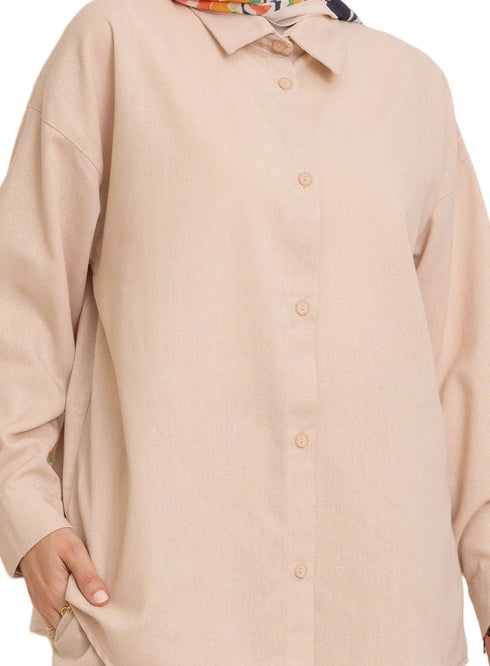 Latte Linen Suit - Khotwh