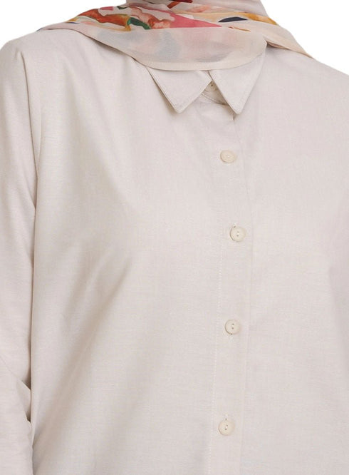 Latte L.Oxford Shirt (W) - Khotwh