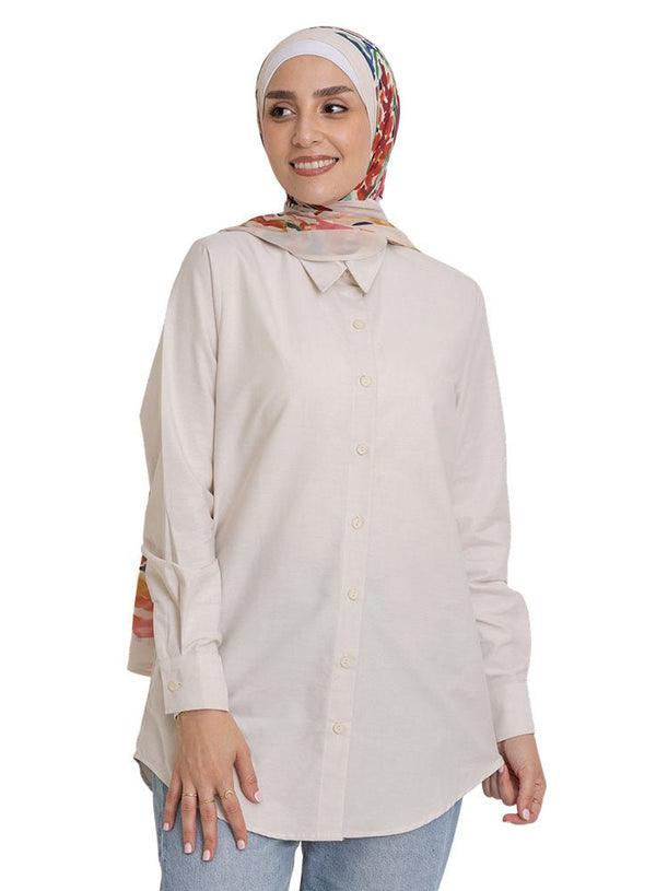 Latte L.Oxford Shirt (W) - Khotwh