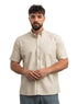 Latte Oxford Half Shirt - Khotwh