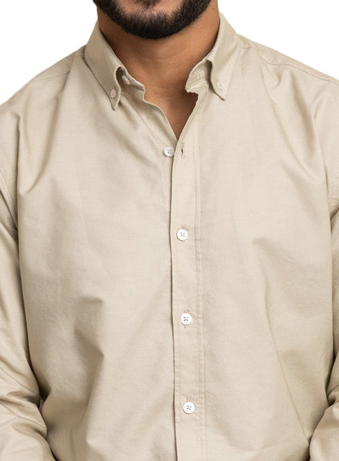 Latte Oxford Shirt - Khotwh