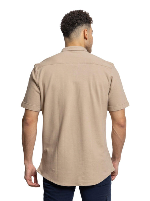 Latte Pique Half - Shirt - Khotwh