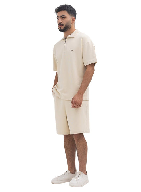 Latte Polo Neck Suit - Khotwh