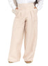 Latte Poplin Wide Leg Pants - Khotwh