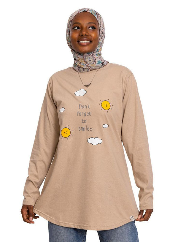 Latte Printed Long - Sleeve Design 17 - Khotwh