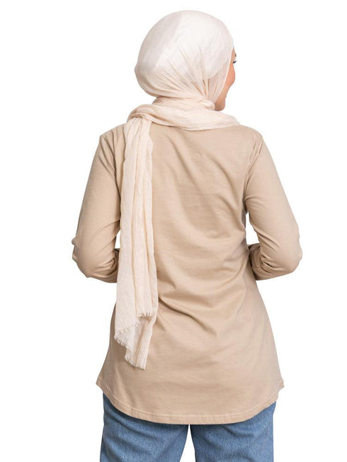 Latte Printed Long - Sleeve Design 4 - Khotwh