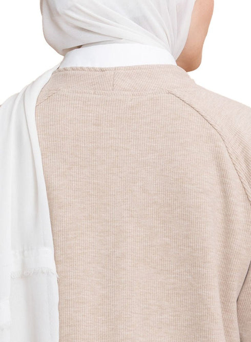 Latte RD - Button Sweater - Khotwh