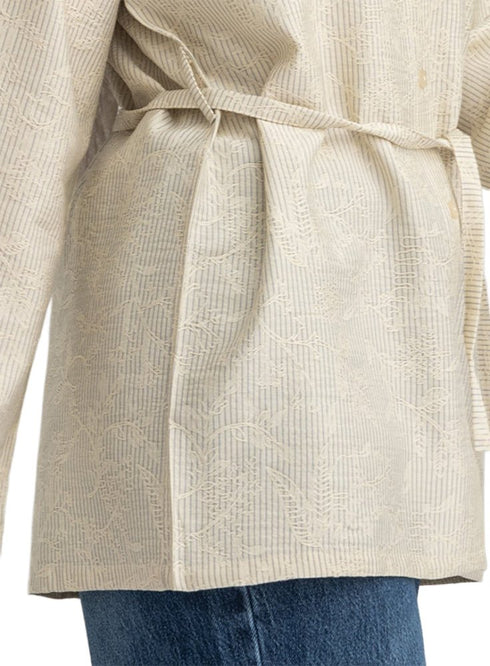 Latte RD- Jacquard Embroidered Shirt - Khotwh