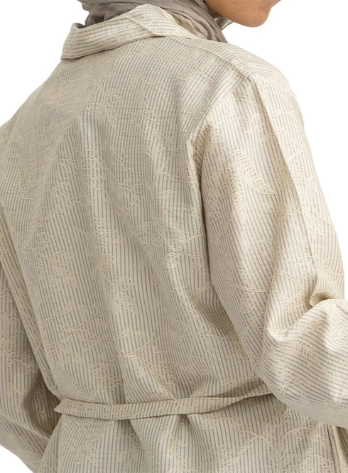 Latte RD- Jacquard Embroidered Shirt - Khotwh