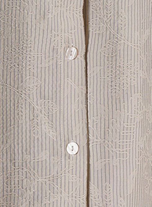 Latte RD- Jacquard Embroidered Shirt - Khotwh