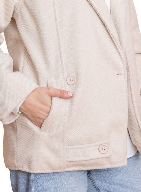 Latte RD - Short Jacquard Jacket - Khotwh