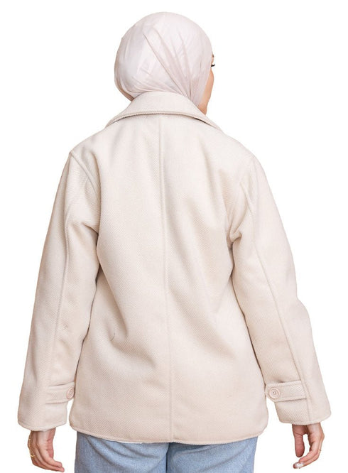 Latte RD - Short Jacquard Jacket - Khotwh