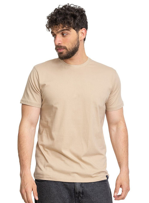 Latte Regular Round T-shirt - Khotwh