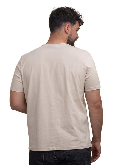 Latte Relaxed Round T-Shirt - Khotwh