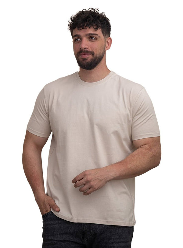 Latte Relaxed Round T-Shirt - Khotwh