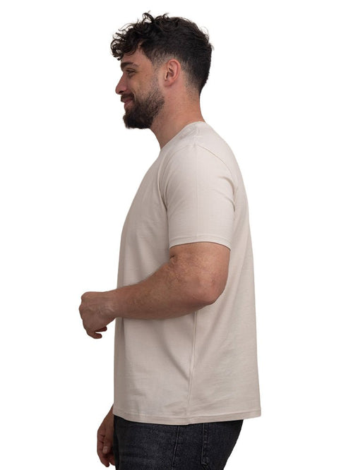 Latte Relaxed Round T-Shirt - Khotwh
