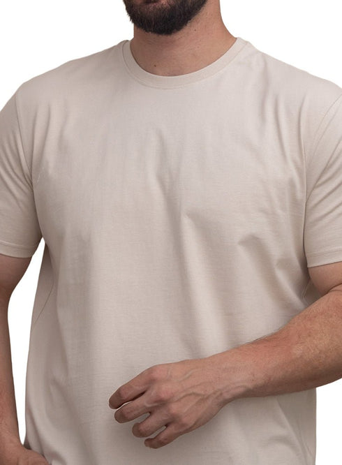 Latte Relaxed Round T-Shirt - Khotwh