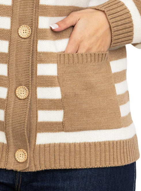 Latte S - buttons Cardigan - Khotwh