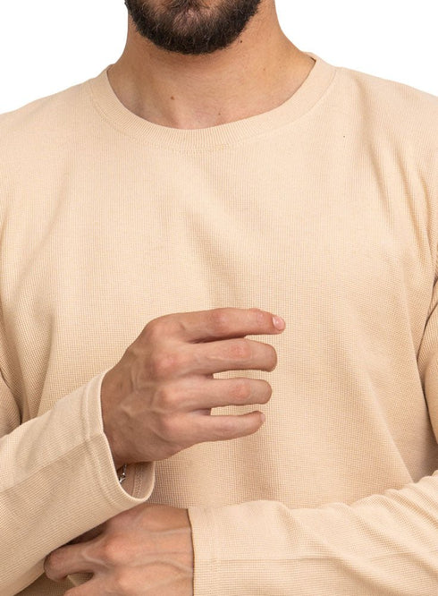 Latte Squares Long Sleeve (M) - Khotwh