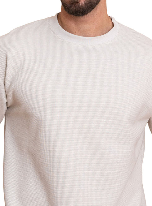 Latte Squares O.S Round T-Shirt - Khotwh