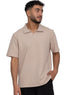 Latte Squares Polo Neck T-Shirt - Khotwh