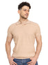 Latte striped zigzag - F - Polo Neck T-Shirt - Khotwh
