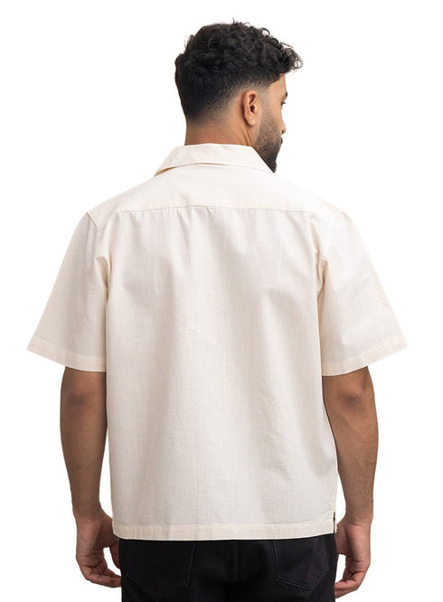 Latte Tennis Collar Linen Shirt - Khotwh