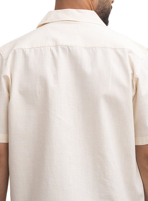 Latte Tennis Collar Linen Shirt - Khotwh