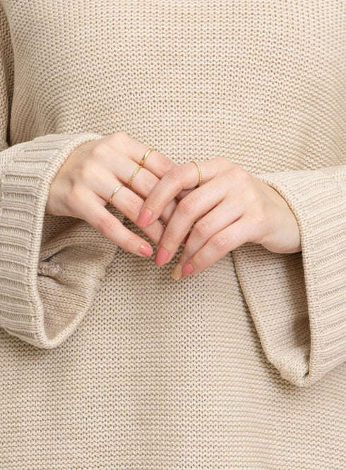 Latte Upside Sleeve Pullover - Khotwh