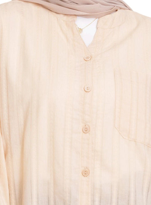 Latte V - Neck Shirt - Khotwh