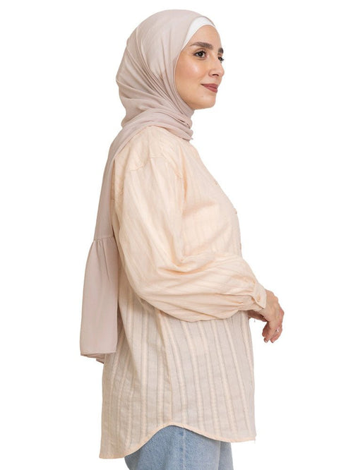 Latte V - Neck Shirt - Khotwh