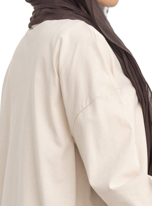Latte V-Over Size Long-Sleeve - Khotwh