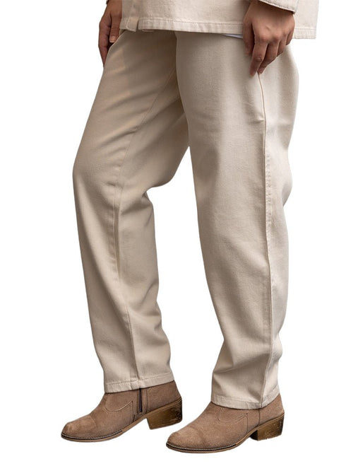 Latte Wide Gabardine Pants - Khotwh