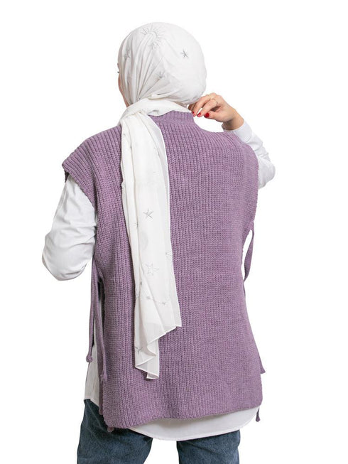 lavender Cut Pelt Pullover One Size - Khotwh