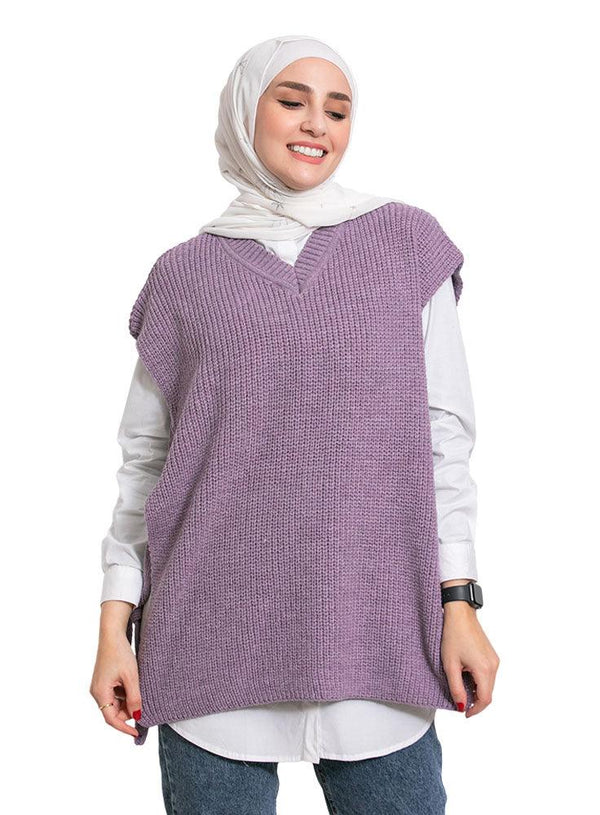lavender Cut Pelt Pullover One Size - Khotwh