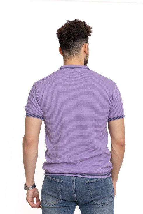 Lavender Design 10 - F - Polo Neck T-Shirt - Khotwh